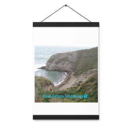 Sea & Hills Poster with hangers with realestatematching with key Logo