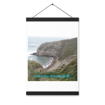 Sea & Hills Poster with hangers with realestatematching24 with key Logo