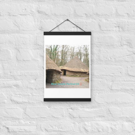 Village Charm Poster with hangers with realestatepartner24 with house Logo