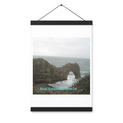 Coastal Escape Poster with hangers with realestatepartner24 with house Logo