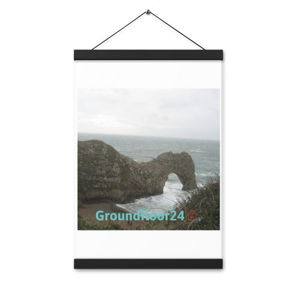 Coastal Escape Poster with hangers with Groundfloor24 with House Logo
