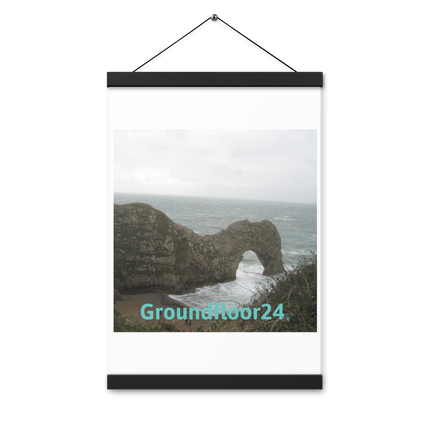 Coastal Escape Poster with hangers with Groundfloor24 without House Logo
