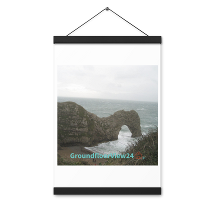 Coastal Escape Poster with hangers with groundfloorview24 with House Logo