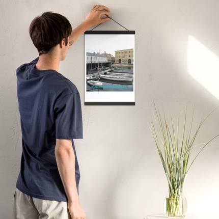 Boat on Water Poster with hangers realestatematching24 without key Logo