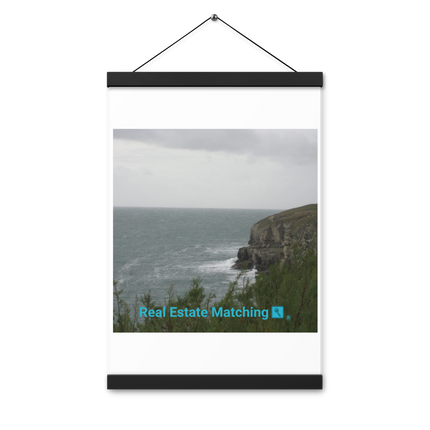 Seaside Serenity Poster with hangers with realestatematching with key Logo