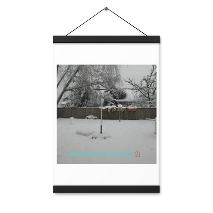 Winter Wonderland Poster with hangers with realestatepartner24 with house Logo