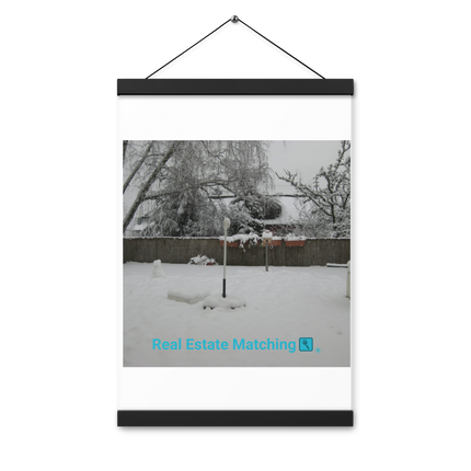 Winter Wonderland Poster with hangers with realestatematching with key Logo