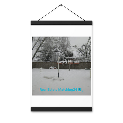 Winter Wonderland Poster with hangers with realestatematching24 with key Logo