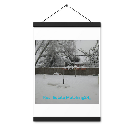 Winter Wonderland Poster with hangers with realestatematching24 without key Logo