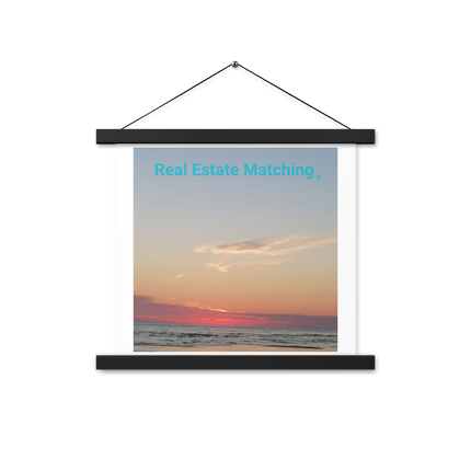 Sunset Sinari Poster with hangers with Real Estate Matching Logo