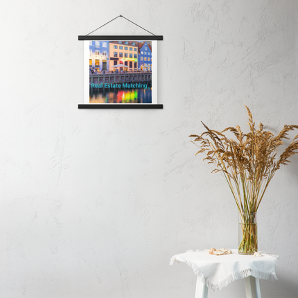 Nyhavn Poster with hangers with Real Estate Matching Logo
