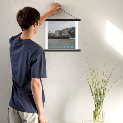 Beautiful Place Poster with hangers with Real Estate Matching24 Logo