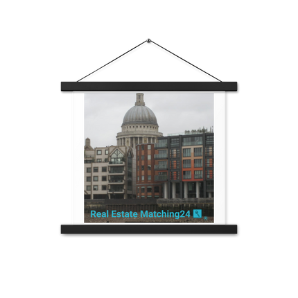 St. Paul's Cathedral Poster with hangers with Real Estate Matching24 Logo