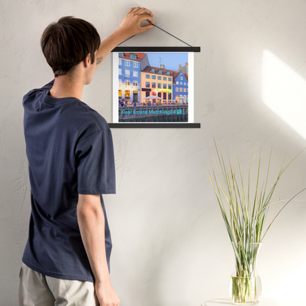 Nyhavn Poster with hangers with Real Estate Matching24 Logo