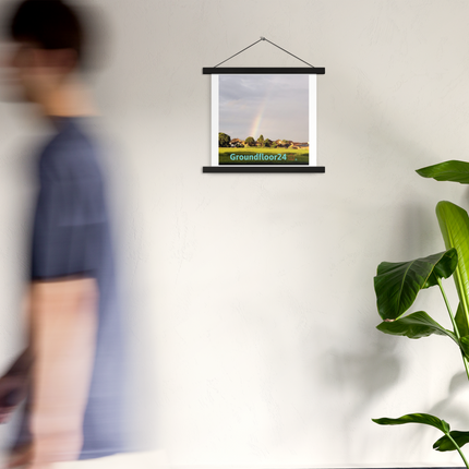 The Rainbow Sinari Poster with hangers with Groundfloor24 Logo