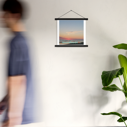 Sunset Sinari Poster with hangers with Groundfloor24 Logo