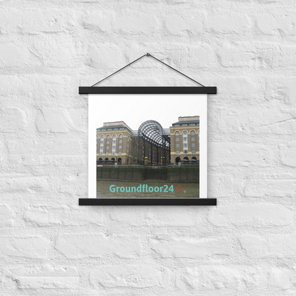 Hay's Galleria Poster with hangers with Groundfloor24 Logo
