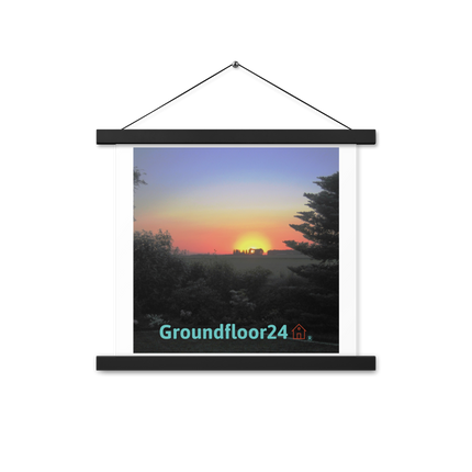 Beautiful Sunset Sinari Poster with hangers with Groundfloor24 with House Logo