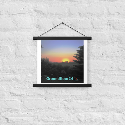 Beautiful Sunset Sinari Poster with hangers with Groundfloor with House Logo