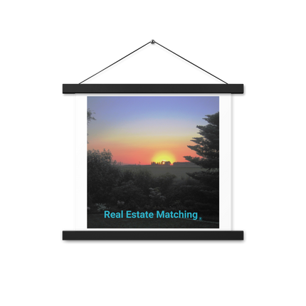 Beautiful Sunset Sinari Poster with hangers with realestatematching without key Logo