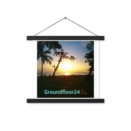 Beautiful Sea View Poster with hangers with Groundfloor24 with House Logo