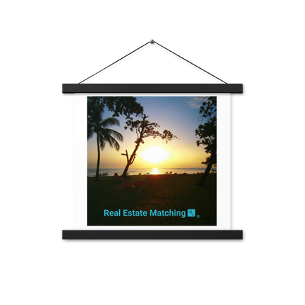 Beautiful Sea View Poster with hangers with realestatematching with key Logo
