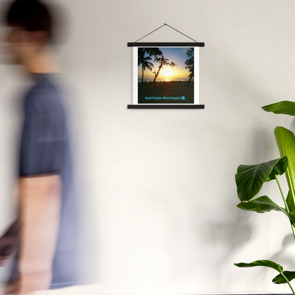 Beautiful Sea View Poster with hangers with realestatematching24 with key Logo