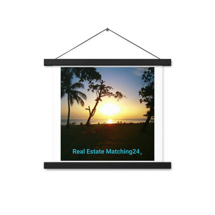 Beautiful Sea View Poster with hangers with realestatematching24 without key Logo