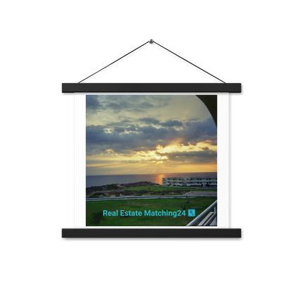 Natural View Poster with hangers with realestatematching24 with key Logo