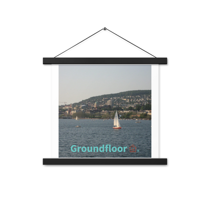 Beautiful River & Hills Sinari Poster with hangers with Groundfloor with House Logo