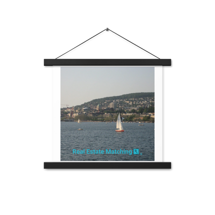 Beautiful River & Hills Sinari Poster with hangers with realestatematching with key Logo