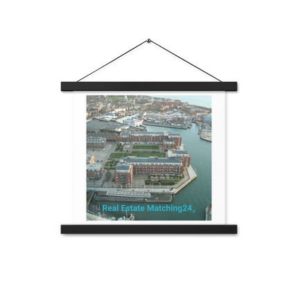 Nice City Poster with hangers with realestatematching24 without key Logo