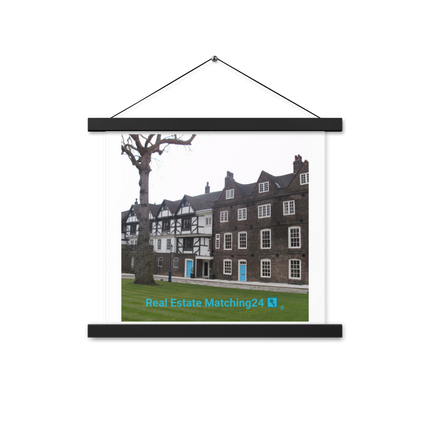 Beautiful Palace Poster with hangers with realestatematching24 with key Logo