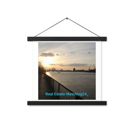 Awesome River View Poster with hangers with realestatematching24 without key Logo