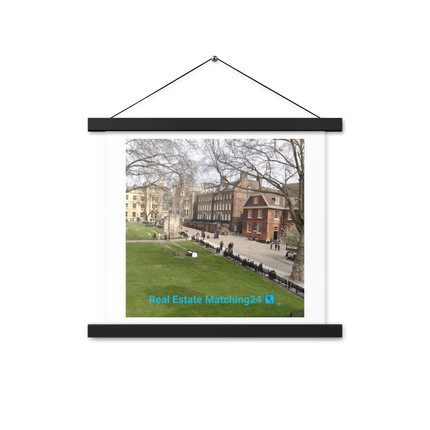 Beautiful Park Poster with hangers with realestatematching24 with key Logo