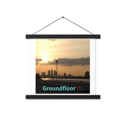 Majestic Sunset Poster with hangers with Groundfloor with House Logo