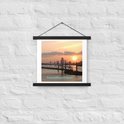 Evening Glow Poster with hangers with realestatematching with key Logo