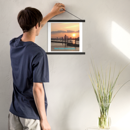 Evening Glow Poster with hangers with realestatematching24 without key Logo