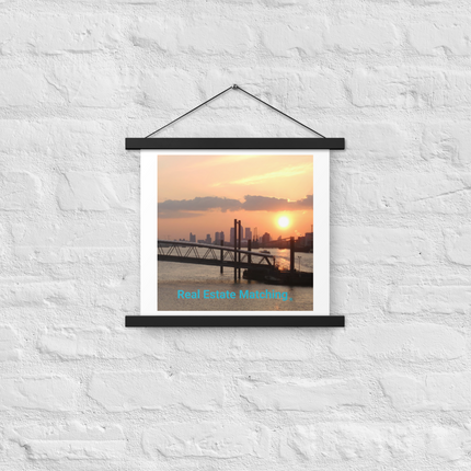 Evening Glow Poster with hangers with realestatematching without key Logo