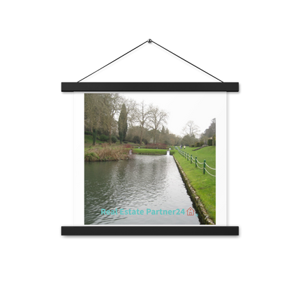 Lakeside Beauty Poster with hangers with realestatepartner24 with house Logo