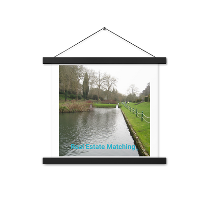 Lakeside Beauty Poster with hangers with realestatematching without key Logo