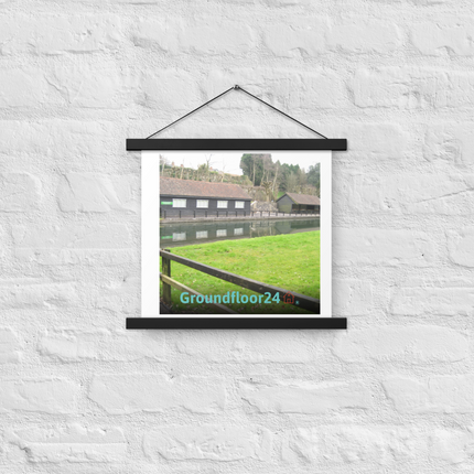 Lakeside Serenity Poster with hangers with Groundfloor24 with House Logo