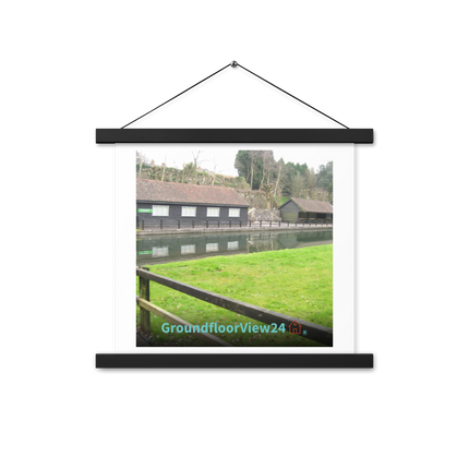Lakeside Serenity Poster with hangers with groundfloorview24 with House Logo