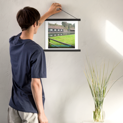 Lakeside Serenity Poster with hangers with realestatematching24 without key Logo
