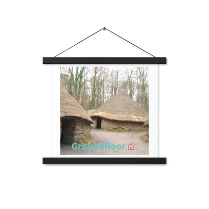 Village Charm Poster with hangers with Groundfloor with House Logo