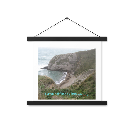 Sea & Hills Poster with hangers with groundfloorview24 with House Logo