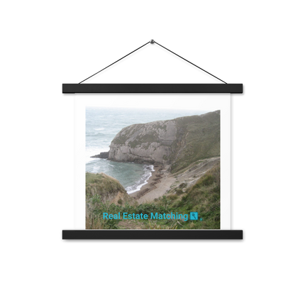 Sea & Hills Poster with hangers with realestatematching with key Logo