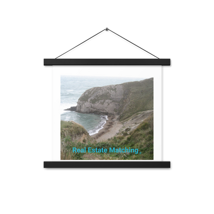 Sea & Hills Poster with hangers with realestatematching without key Logo