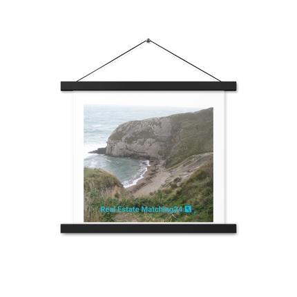 Sea & Hills Poster with hangers with realestatematching24 with key Logo