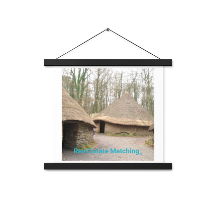 Village Charm Poster with hangers with realestatematching without key Logo